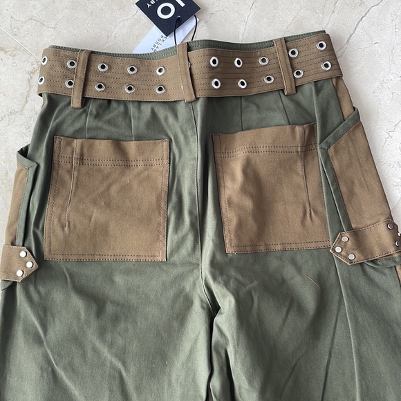 NWT DEREK LAM 10 CROSBY 2 TONE UTILITY PANTS - Picture 7 of 8